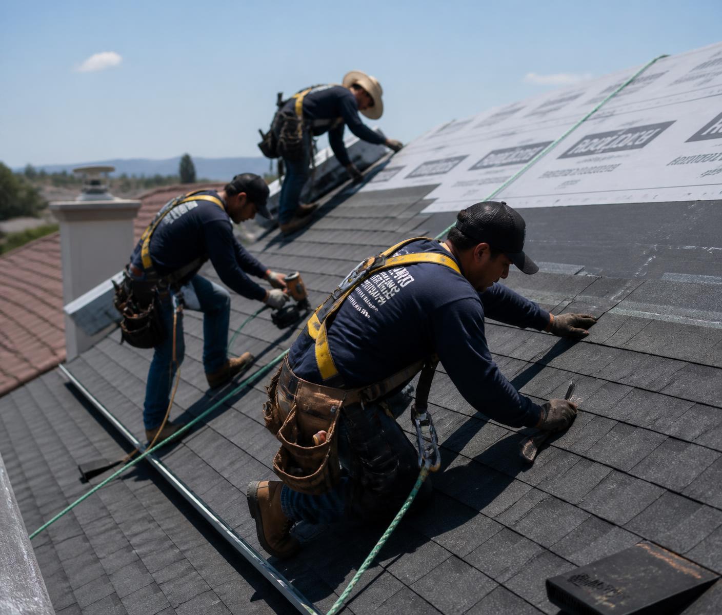FGC Roofing crew installing a new shingle roof